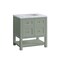 James Martin Vanities Breckenridge 30in Single Vanity, Smokey Celadon w/ 3 CM Carrara Marble Top 330-V30-SC-3CAR - alternate 2